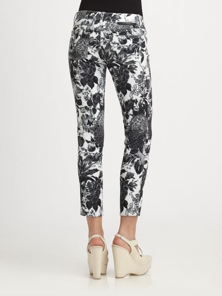 black floral jeans