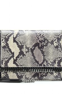 Stella McCartney Falabella Foldover Snake Embossed Shoulder Bag - Lyst