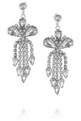 Tom Binns Madame Dumont Silverplated Swarovski Crystal Earrings