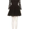 Topshop Crochet Lace Flippy Dress in Black - Lyst