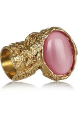 Yves Saint Laurent Arty Goldplated Glass Ring