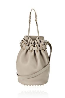 Alexander Wang Diego in Oyster Soft Pebble Leather with Pale Gold - Lyst