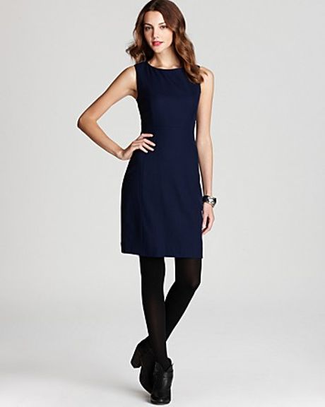 tahari dress navy