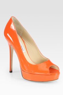 Jimmy Choo Crown Patent Leather Platform Pumps - Lyst