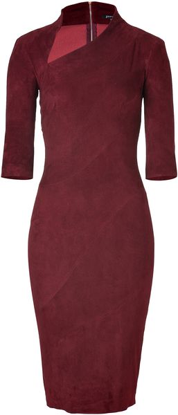 Jitrois Deepest Ruby Suede Dress - Lyst