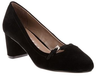 Lola Cruz Buckled Suede Pump - Lyst