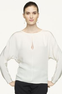 Ralph Lauren Black Label Silk Crepe Luisana Top - Lyst