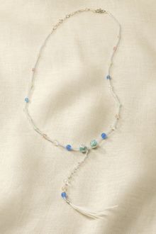 Rugby Crystal Bead Feather Necklace - Lyst