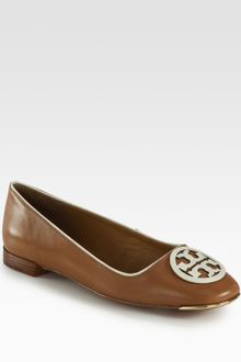 Tory Burch Claudia Leather Ballet Flats - Lyst
