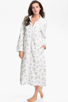 Carole Hochman Designs Quilted Zip Front Robe - Lyst