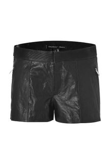 Theyskens' Theory Black Leather Paluccia Shorts - Lyst