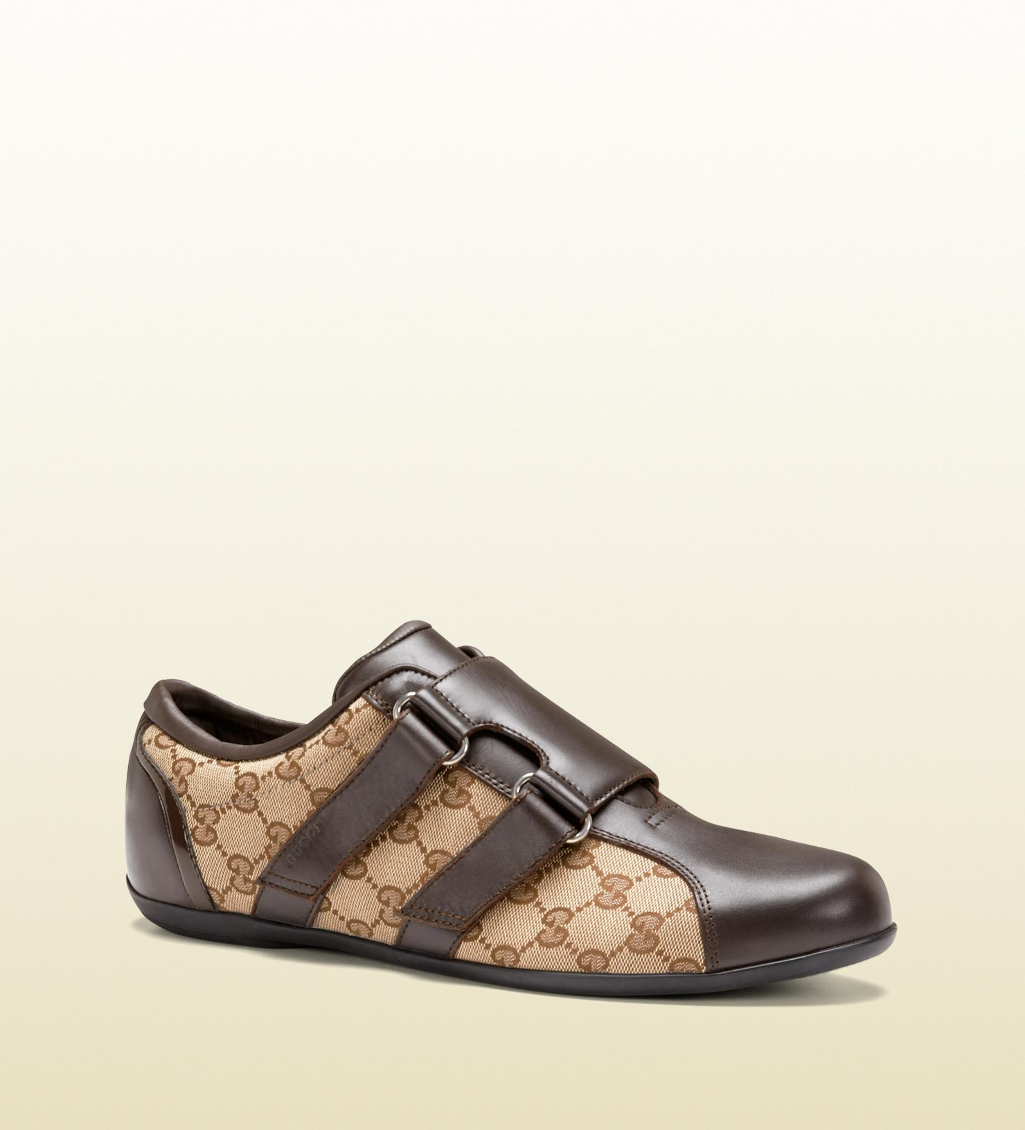 Gucci Brown Leather Velcro Shoe In Brown For Men Lyst