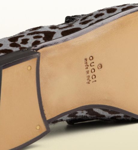 gucci leopard flats