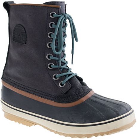 crew Sorel Premium T Canvas Boots in Black for Men (black dark green