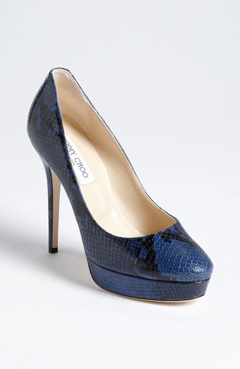 Jimmy Choo Cosmic Snake Embossed Platform Pump - Lyst