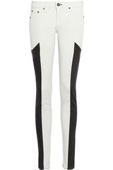 Rag & Bone The Grand Prix Leather Paneled Twill Leggings Style Jeans
