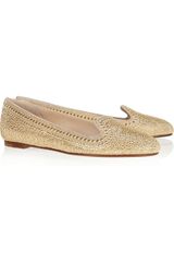 Valentino Embellished Leather Loafers