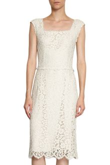 Dolce & Gabbana Square Neck Lace Sheath Dress - Lyst
