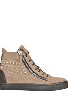 Giuseppe Zanotti Suede Sneakers with Studs - Lyst