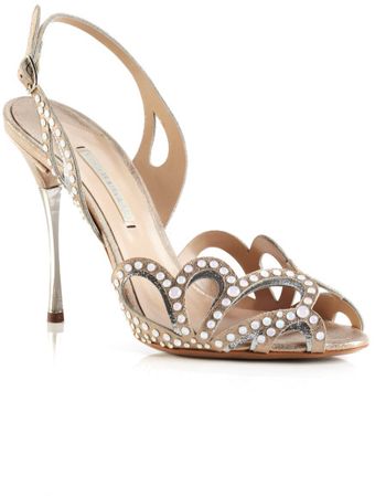 Nicholas Kirkwood Champagne Studded Sandal - Lyst