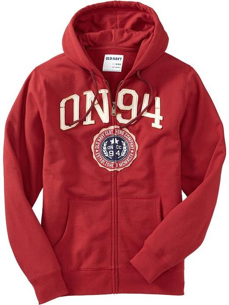 Old Navy Logoapplique Fleece Hoodies in Red for Men (curry red) | Lyst