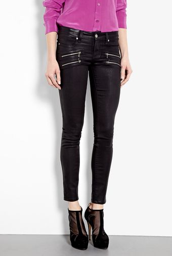 Paige Coated Edgemont Ultra Skinny Jeans - Lyst