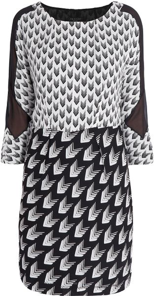 Rag & Bone Gaytatri Print Dress in White (bone) - Lyst
