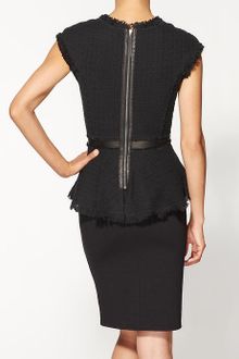 Rebecca Taylor Tweed Peplum Top - Lyst