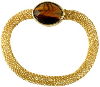 Ziba Ziba Eva Tiger Eye Marcasite Bracelet - Lyst