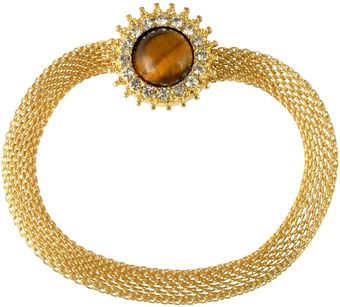 Ziba Ziba Eva Tiger Eye Starburst Bracelet - Lyst