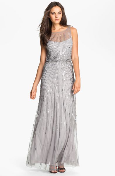 aidan mattox sequin gown
