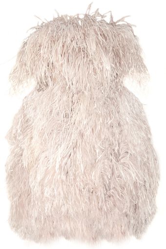 Alexander McQueen Offtheshoulder Feather Dress - Lyst