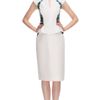 Bibhu Mohapatra White Carbon Day Dress in White (white/cobalt) - Lyst
