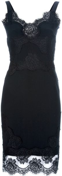 Dolce & Gabbana Lace Detail Dress - Lyst