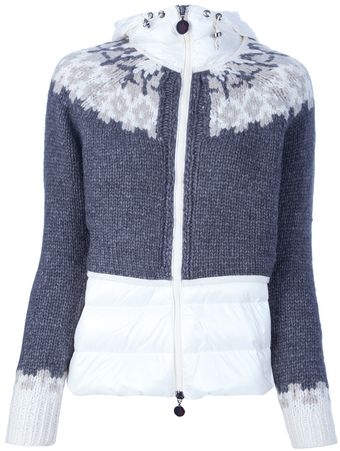 Moncler Hooded Cardigan - Lyst