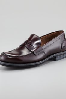 Prada Spazzolato Penny Loafer Brown - Lyst