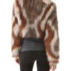 Twelfth Street By Cynthia Vincent Faux Fur Jacket in Brown - Lyst