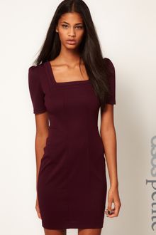 ASOS Collection Asos Petite Exclusive Pencil Dress with Square Neck - Lyst