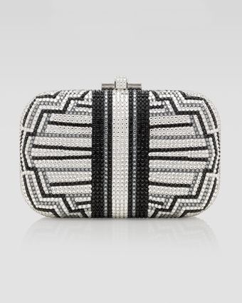 Judith Leiber Charleston Striped Clutch Bag - Lyst