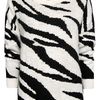 Mango Mango Zebra Print Oversized Jumper Blackwhite in Beige (zebra) - Lyst