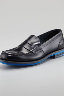 Prada Rubber Sole Penny Loafer - Lyst