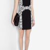 Tibi Violette Baroque Lace Print Dress in Black - Lyst