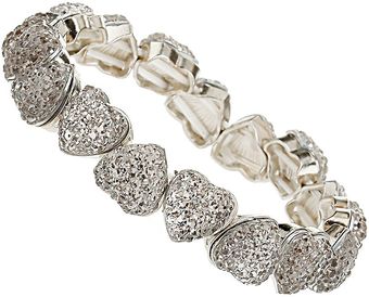 Topshop Heart Bead Stretch Bracelet - Lyst