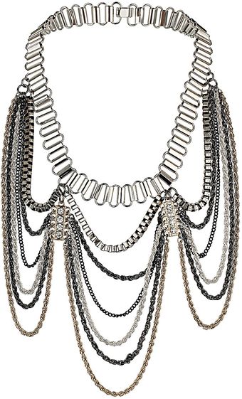 Topshop Track Drape Necklace - Lyst