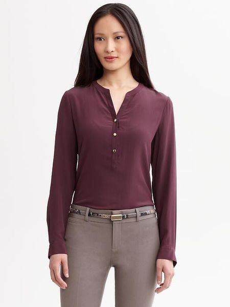 banana republic silk blouses