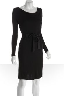 Black Wrap Dress on Bcbgmaxazria Black Black Stretch Jersey Wrap Back Cowl Dress Product 1