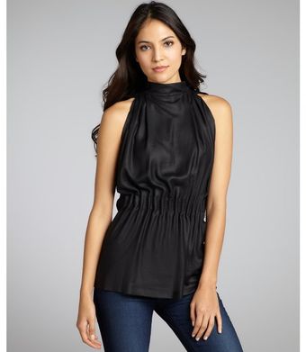 Bottega Veneta Black Sleeveless High-Neck Top - Lyst