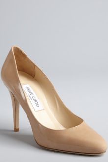 Jimmy Choo Nude Patent Leather Vikky Pumps - Lyst