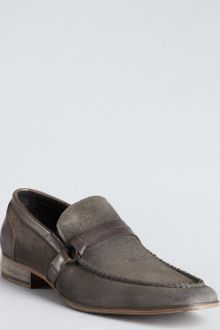 Kenneth Cole Grey Brushed Leather Big Victory Loafers - Lyst