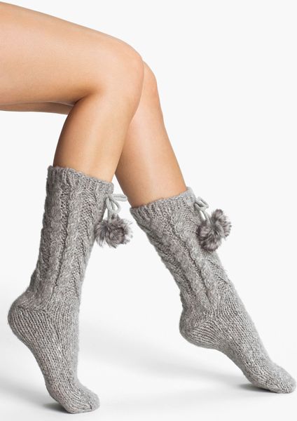 womens grey slipper socks